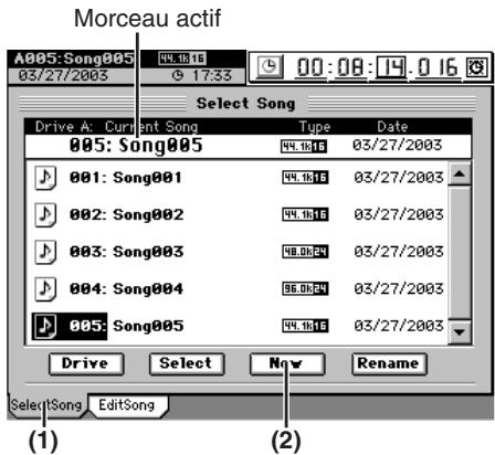 KORG D32XD - 1-1. Créer un nouveau morceau - 1
