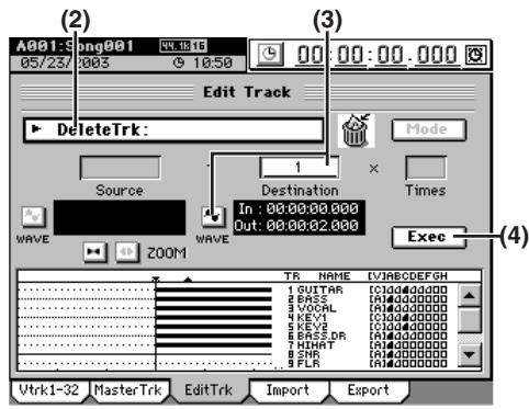 KORG D32XD - Supprimer les données d'une piste - 1