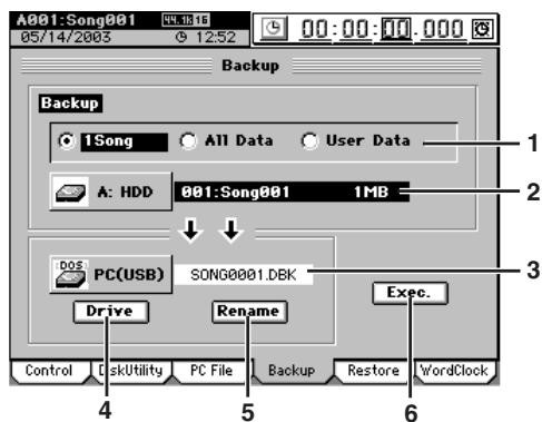KORG D32XD - 6-4. Copie de sauvegarde (Backup) - 1