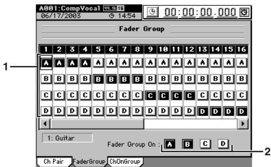 KORG D32XD - 3b-2. Groupes de faders (Fader Group) - 1