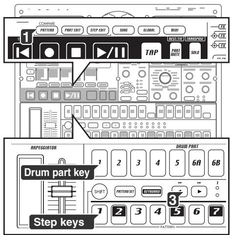 KORG EMX1 - Pour bouger le pas cible - 1
