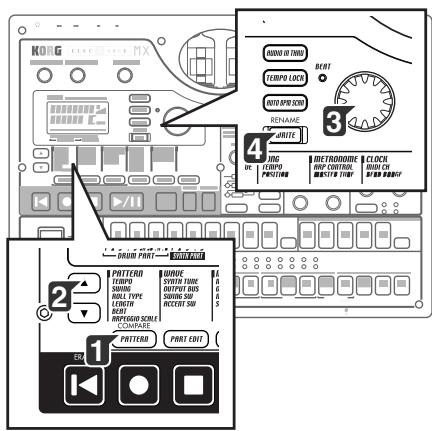 KORG EMX1 - Pour régler le tempo avec plus de précision - 3