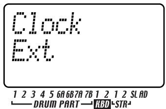 KORG ESX1 - Pour utiliser le périphérique MIDI externe comme péri-phérique maître et y synchroniser l'ESX-1 - 1