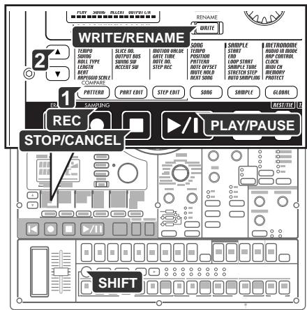 KORG ESX1 - Pour enregistrer une partie clavier - 1