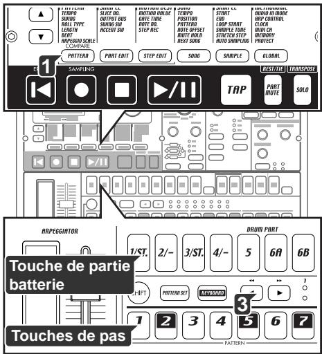 KORG ESX1 - Pour effacer les déclenchements intempéstifs pendant la reproduction (Erase) - 1
