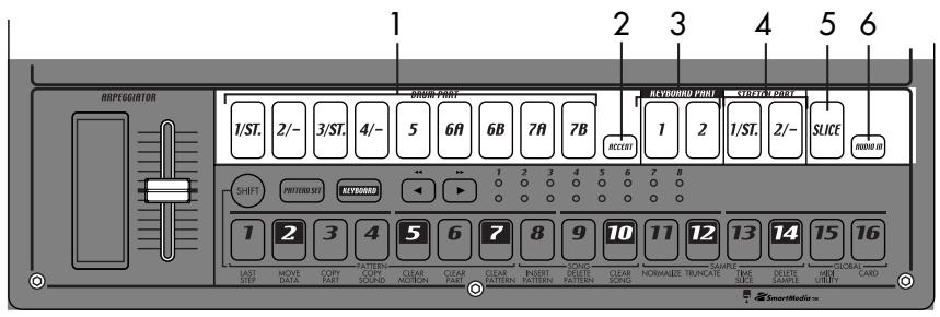 KORG ESX1 - Section de selection de partie - 1