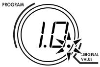 KORG AX3A - Vérifiez les valeurs sauvées dans un programme (Valeur originale) - 1