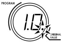 KORG AX3G - Vérifiez les valeurs sauvées dans un programme (Valeur originale) - 1