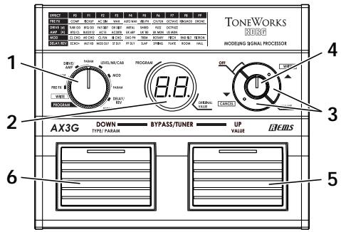 KORG AX3G - Front panel - 1