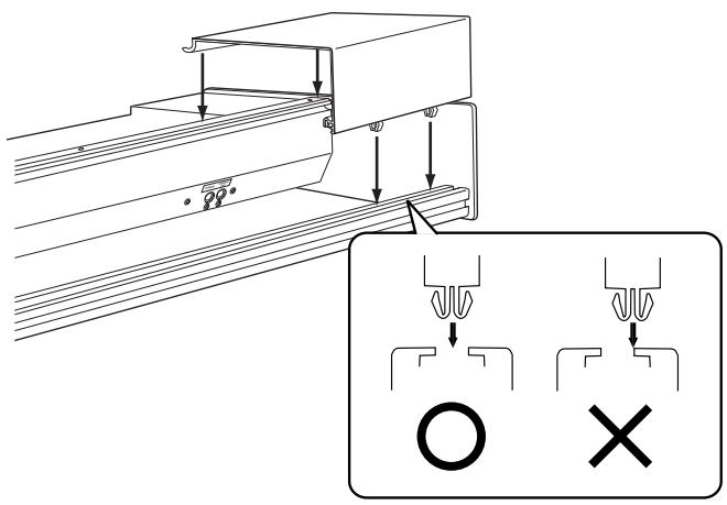 KORG KEYBOARD ASSEMBLY 73KEY - Vorsicht beim Anbringen der Blende - 1