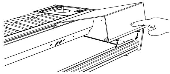KORG KEYBOARD ASSEMBLY 73KEY - Vorsicht beim Anbringen der Blende - 2