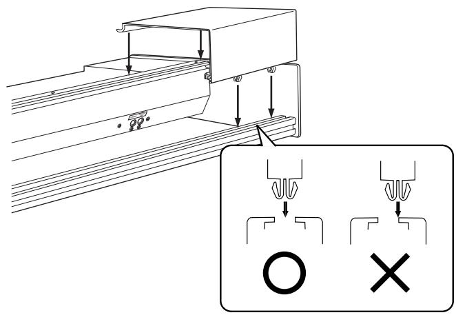 KORG KEYBOARD ASSEMBLY 73KEY - Caution when attaching the cover panel - 1