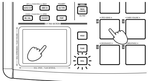 KORG KPC1 - Utilisation des fonctions roll et flam - 1