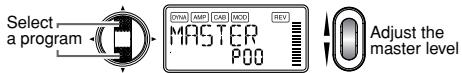 KORG PANDORA PX5D - Specifying the function of the Value encoder - 1