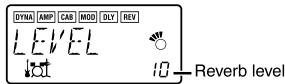 KORG PX4 - Rhythm & Bass Reverb Level - 1