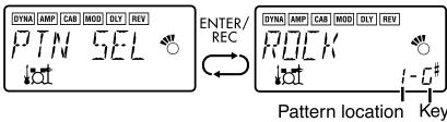 KORG PX4 - Chain Pattern settings - 1