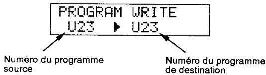 KORG AX30B - 4-8. Fonction de sauvegarde des programmes (Program Write) - 2