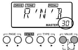 KORG AX1B - - Réglage du niveau principal (niveau global) - 1