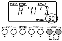 KORG AX1B - - Master Level (Gesamtlautstärke) einstellen - 1