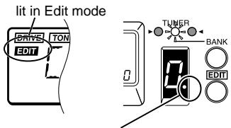 KORG AX1B - Edit mode - 1