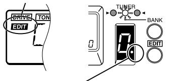 KORG AX1B - Mode d'édition (EDIT) - 1