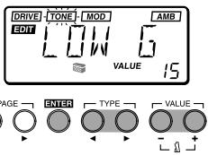 KORG AX1G - Editing effect parameters - 2