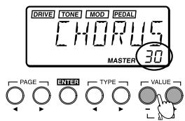 KORG AX1G - - Master Level (Gesamtlautstärke) einstellen - 1