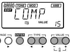 KORG AX1G - Editing effect parameters - 1