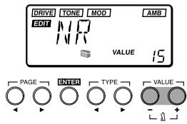 KORG AX1G - Édition des paramètres d'effets - 9