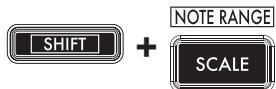 KORG KAOSSILATOR PRO - Anwahl des Notenbereichs (NOTE RANGE) - 1