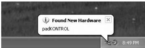 KORG PADKONTROL - Installing KORG USB-MIDI Driver for Windows XP - 1