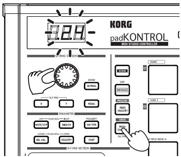 KORG PADKONTROL - Transmitting a Program Change - 1