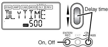 KORG PX5D - DLY: Delay Time - 1