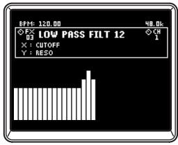 KORG ZERO8 - 2: Touch effect 2 (filter type) - 1
