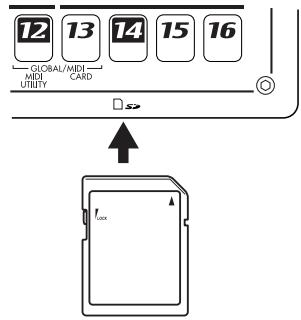 KORG EMX1SD - Insertion d'une carte SD - 1