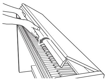 KORG LP350 - Fermeture du couvercle du clavier - 2