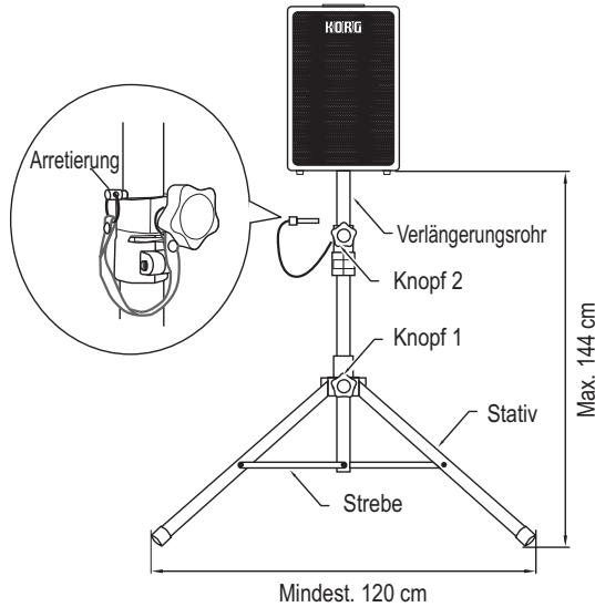 KORG MMA130 - Stativ aufstellen und MMA130 anbringen - 1