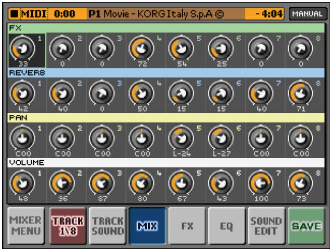 KORG MP10PRO - Mixer les sons - 1