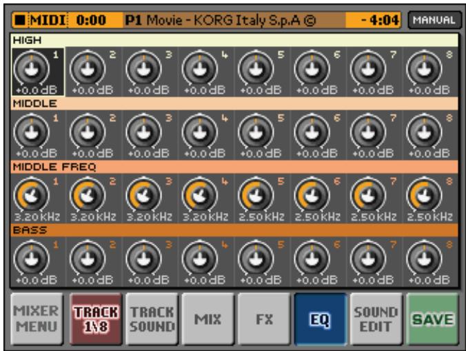 KORG MP10PRO - Régler l'égalisation - 1