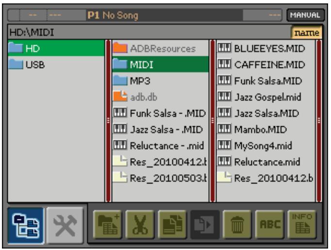KORG MP10PRO - Lecture de morceaux individuels d'un autre support - 1