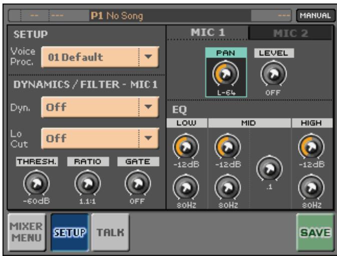 KORG MP10PRO - Filtrer les pops et les bourdonnements dans le grave (MIC1) - 1