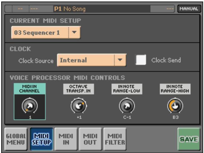 KORG MP10PRO - Choisir une configuration MIDI - 1