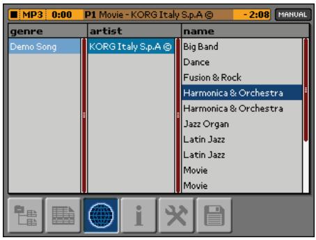 KORG MP10PRO - Exporter des morceaux d'une liste de lecture - 2