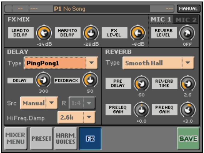 KORG MP10PRO - Ajouter du delay à la voix (MIC1) - 1