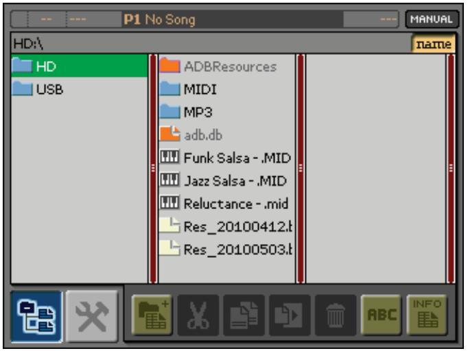 KORG MP10PRO - Importer un dossier d'un dispositif de stockage USB - 2