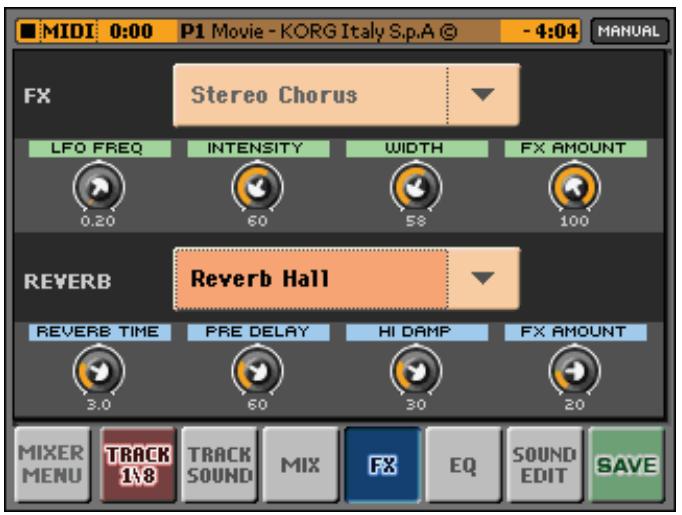 KORG MP10PRO - Régler les effets - 1
