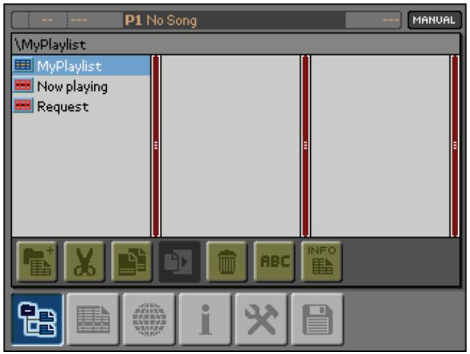 KORG MP10PRO - Supprimer une liste de lecture - 1