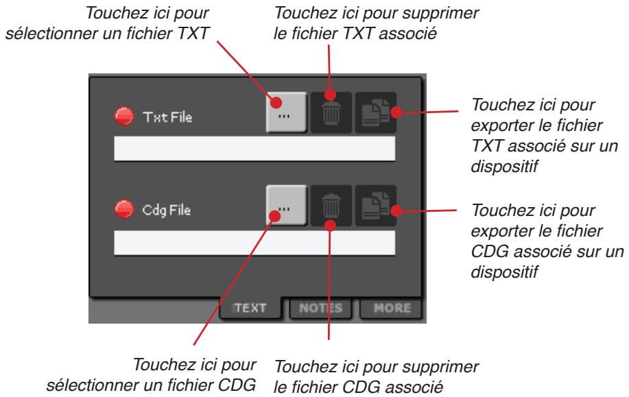 KORG MP10PRO - Modifier les informations d'un morceau - 4