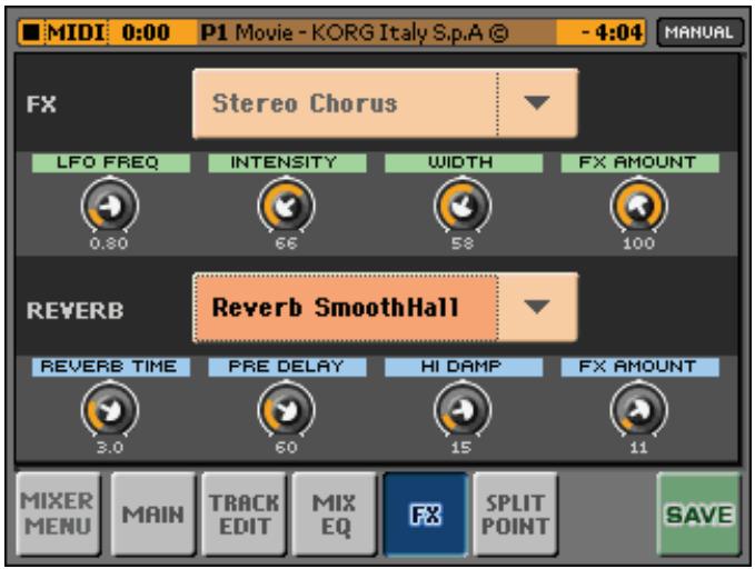 KORG MP10PRO - Sélectionner les effets - 1