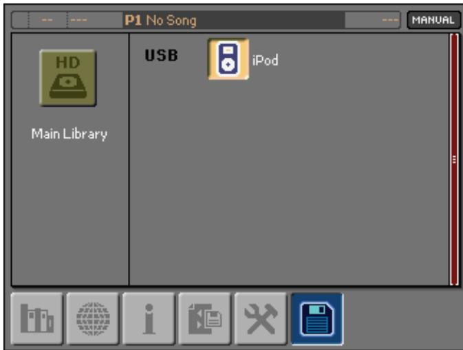 KORG MP10PRO - Lecture de morceaux d'une bibliothèque d'un ipod® apple® - 1